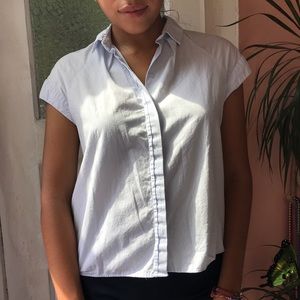 Zara Baby Blue Button Down Shirt
